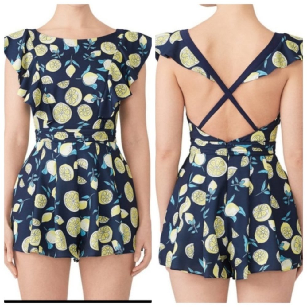 Fame & Partners The Vorsane Playsuit Romper Lemon Size 6 - Picture 2 of 15